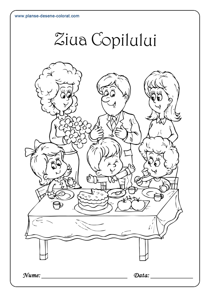 desene de colorat de ziua copilului